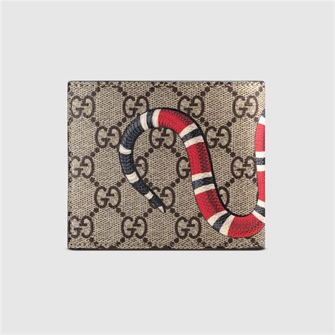 gucci gg supreme wallet fake|gucci snakeskin wallet.